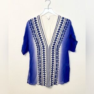 Milly Cabana Silk Ombré Anguilla Cover Up Tunic S